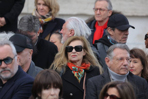 Isabelle Mergault Funeral At Pere Lachaise - Paris Valérie Trierweiler during the funeral of Isabelle Mergault for a secular ceremony beneath the dome of Père-Lachaise Cemetery in Paris, France on Monday, March 30, 2026 before she is laid to rest at Montmartre Cemetery. Isabelle Mergault actress, director and columnist’ died at the age of 67. Photo by Nasser Berzane ABACAPRESS.COM Paris France  Copyright: xBerzanexNasser ABACAx