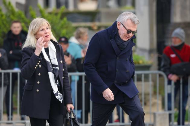Paris, France le 30 mars 2026 - Funerailles de l actrice et realisatrice francaise Isabelle Mergault au cimetiere Pere-Lachaise - Funeral of French actress and director Isabelle Mergault at the Pere-Lachaise cemetery Ici Laurent Ruquier Copyright: xSebastienxTOUBONx