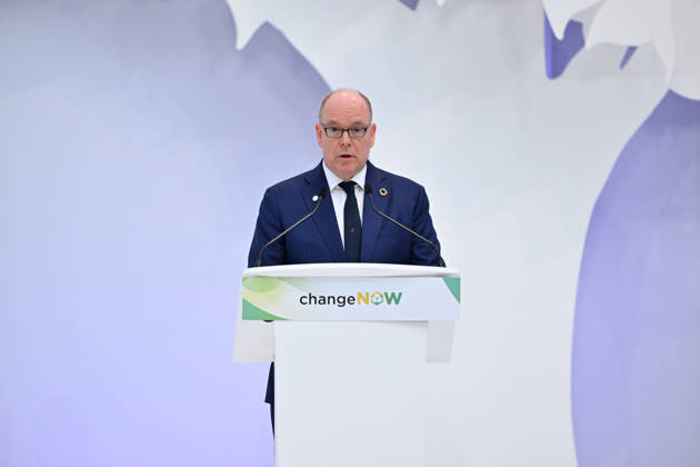 ChangeNOW 2026 meetings in Paris PARIS, FRANCE - MARCH 30: Albert II, Prince of Monaco, speaks during the ‘ChangeNow 26’ at the Grand Palais in Paris, France on March 30, 2026. Mustafa Yalcin Anadolu Paris France. Editorial use only. Please get in touch for any other usage.  Copyright: x2026xAnadoluxMustafaxYalcinx
