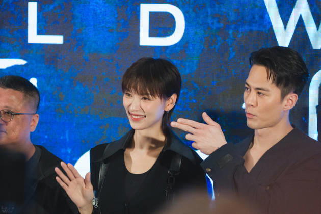 HONG KONG, CHINA - APRIL 02: Actor Kevin Chu and actress model Louise Wong Tan-ni attend the promotional event of film Cold War 1994 on April 2, 2026 in Hong Kong, China.  Copyright: xVCGx 111632356952