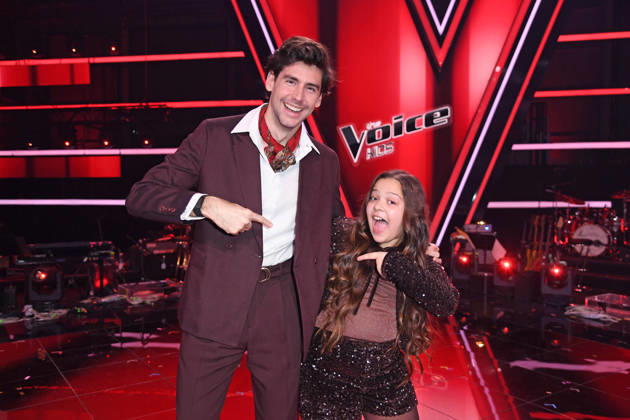 Alvaro Soler, candidate Danaya THE VOICE KIDS FINALE 2026 at Studio Berlin Adlershof in Berlin on 03 04 2026