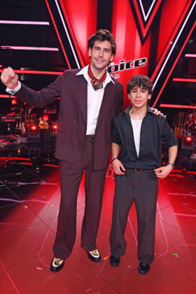Alvaro Soler, candidate Fabio THE VOICE KIDS FINALE 2026 at Studio Berlin Adlershof in Berlin on 03 04 2026