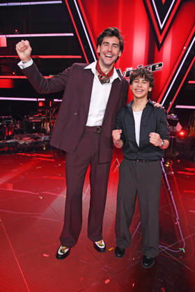 Alvaro Soler, candidate Fabio THE VOICE KIDS FINALE 2026 at Studio Berlin Adlershof in Berlin on 03 04 2026