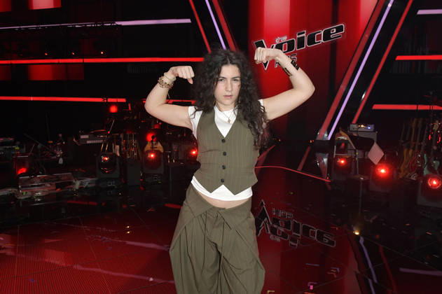 Marie from Team Leony at the photocall with the finalists and coaches of the 14th season of the TV show The Voice Kids in Studio H Berlin Adlershof Berlin, 03 04 2026 Foto:xM.xBehrensx xFuturexImagex kids_6462