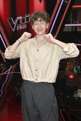 Max from Team Leony at the photocall with the finalists and coaches of the 14th season of the TV show The Voice Kids in Studio H Berlin Adlershof Berlin, 03 04 2026 Foto:xM.xBehrensx xFuturexImagex kids_6484