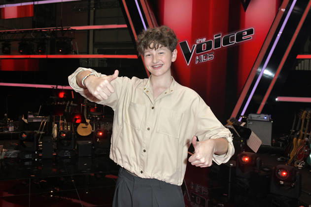 Max from Team Leony at the photocall with the finalists and coaches of the 14th season of the TV show The Voice Kids in Studio H Berlin Adlershof Berlin, 03 04 2026 Foto:xM.xBehrensx xFuturexImagex kids_6487