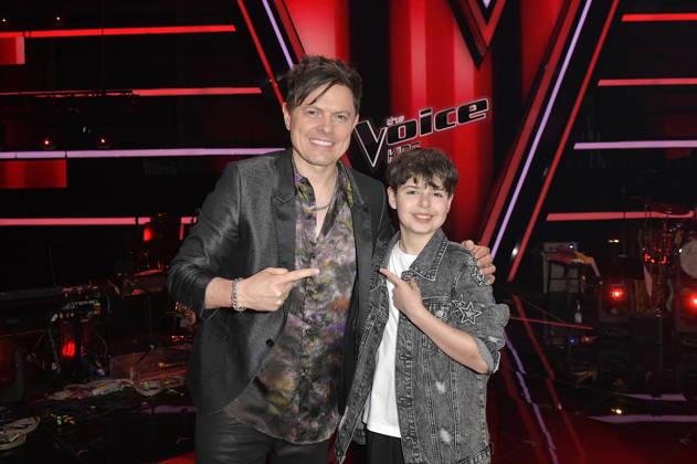 Michael Patrick Kelly and Renat from Team Michael Patrick at the photocall with the finalists and coaches of the 14th season of the TV show The Voice Kids in Studio H Berlin Adlershof Berlin, 03 04 2026 Foto:xM.xBehrensx xFuturexImagex kids_6496