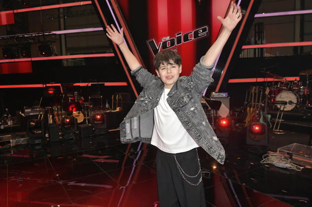 Renat from Team Michael Patrick at the photocall with the finalists and coaches of the 14th season of the TV show The Voice Kids in Studio H Berlin Adlershof Berlin, 03 04 2026 Foto:xM.xBehrensx xFuturexImagex kids_6499