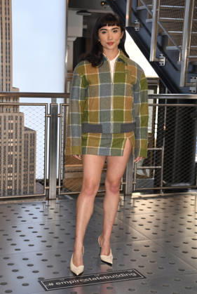 NEW YORK, NY- APRIL 7: Rowan Blanchard pictured as the cast of Hulu™s The Testaments to Visit the Empire State Building Ahead of April 8 Premiere on April 7, 2026 in New York City. Copyright: xmpi099 MediaPunchx