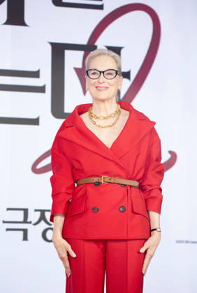 Meryl Streep, Apr 8, 2026 : Actress Meryl Streep at a press conference for the comedy drama film The Devil Wears Prada 2 in Seoul, South Korea. aflo_326274586