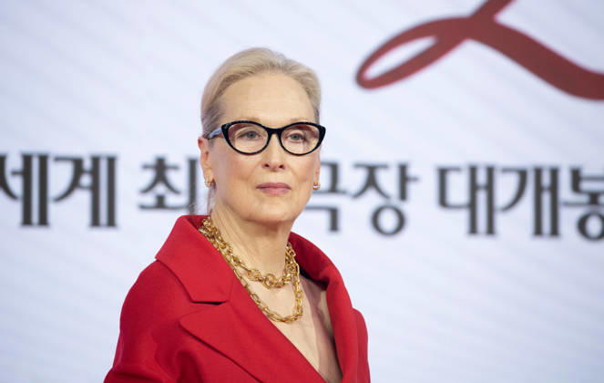 Meryl Streep, Apr 8, 2026 : Actress Meryl Streep at a press conference for the comedy drama film The Devil Wears Prada 2 in Seoul, South Korea. aflo_326275179