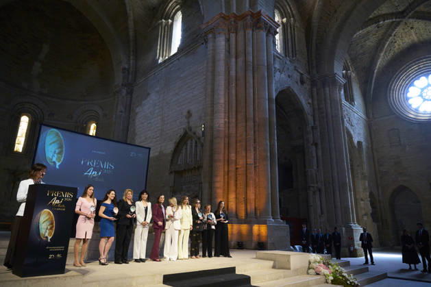 09-04-2026 Lleida Queen Letizia and Ana Maria Redondo during a meeting with the Association of women entrepreneurs of Lleida (Association De Dones Empresaries De Lleida) and the presentation of the 16th Ap!lleida awards in Lleida. No Spain Â  Copyright: xPPEx