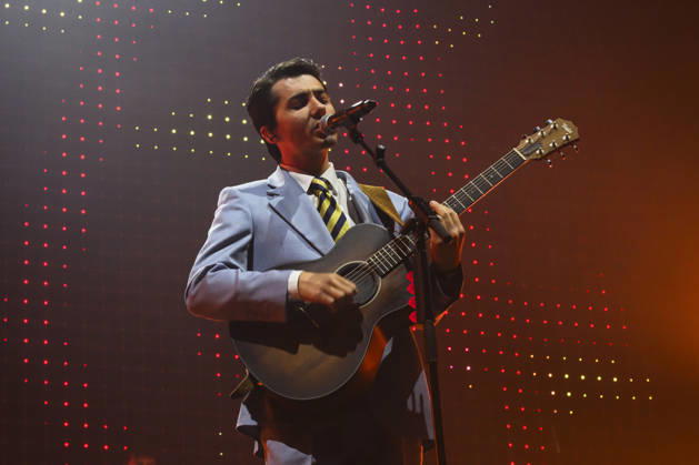 Music Concert - Fulminacci - Palazzacci Tour 2026 Fulminacci - stage name of Filippo Uttinacci - performs live during the concert of Palazzacci Tour 2026 on stage of Palazzo dello Sport on April 09, 2026 in Rome, Italy Rome Palazzo dello Sport Italy Copyright: xRobertoxBettacchix xLiveMediax LPM_2380986