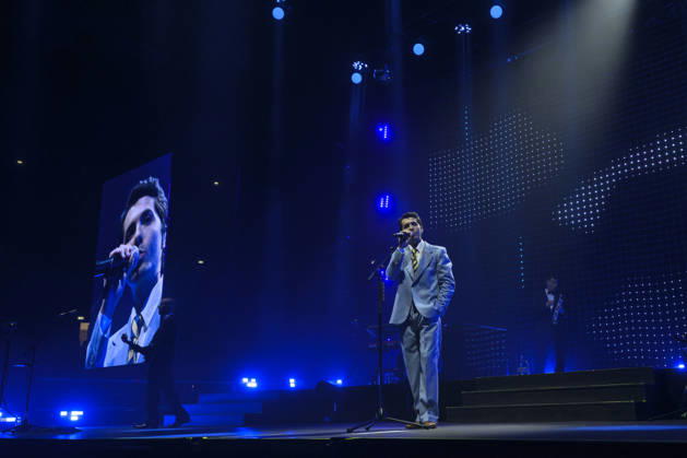 Music Concert - Fulminacci - Palazzacci Tour 2026 Fulminacci - stage name of Filippo Uttinacci - performs live during the concert of Palazzacci Tour 2026 on stage of Palazzo dello Sport on April 09, 2026 in Rome, Italy Rome Palazzo dello Sport Italy Copyright: xRobertoxBettacchix xLiveMediax LPM_2381098