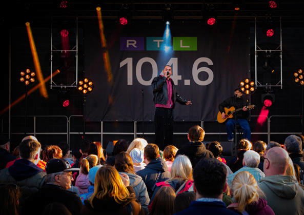 09 04 2026, xlkax, Entertainment, Stars for Free on Tour v l Boki from ClockClock during his performance at Stars for Free on Tour, presented by Eurowings, on April 09, 2026 in Oranienburg Oranienburg Daniel Lakomski