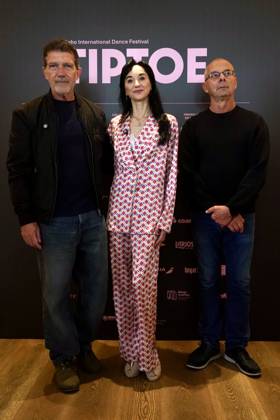 Inauguration Soho International Dance Festival TIP TOE The president of the Soho CaixaBank Theater Antonio Banderas i the dancer and director of Soho International Dance Festival TIP TOE, Lucía Lacarra c and the director of the French company Malandain Ballet Biarritz, Thierry Malandain d at the photocall at the inauguration of the Soho International Dance Festival TIP TOE A 10 April 2026, in Malaga Andalusia, Spain Four leading international dance companies will participate in the first edition of the Soho International Dance Festival TIP TOE, which will take place at the Soho CaixaBank Theater For ten days in April, Malaga will be filled with dance, movement and artistic expression 10 APRIL 2026 Á Malaga Andalucia Malaga Andalucia Espana Copyright: xÃlexxZeax 7428794