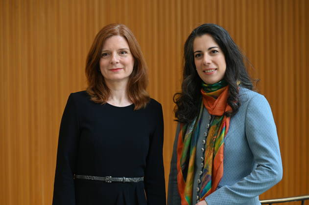 WDR Director Katrin Vernau, l r, and conductor Marie Jacquot will be Chief Conductor of the WDR Symphony Orchestra from the 2026 2027 season