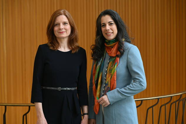 WDR Director Katrin Vernau, l r, and conductor Marie Jacquot will be Chief Conductor of the WDR Symphony Orchestra from the 2026 2027 season