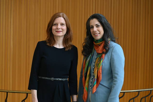 WDR Director Katrin Vernau, l r, and conductor Marie Jacquot will be Chief Conductor of the WDR Symphony Orchestra from the 2026 2027 season
