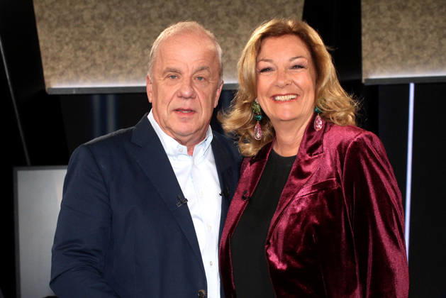 Hubertus Meyer Burckhardt and Bettina Tietjen on the NDR Talk Show on 11 April 2026 in Hamburg NDR Talk Show on 11 April 2026 in Hamburg
