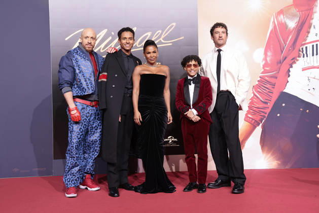 KeiLyn Durrel Jones, Jaafar Jackson, Nia Long, Juliano Krue Valdi and Miles Teller at the Michael movie premiere on 11 04 2026 in Berlin Michael movie premiere in Berlin