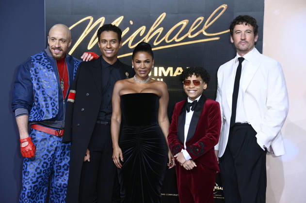 KeiLyn Durrel Jones, Jaafar Jackson, Nia Long, Juliano Krue Valdi and Miles Teller at the premiere of the movie Michael at the Uber Eats Music Hall Berlin, 10 04 2026 Foto:xN.xKubelkax xFuturexImagex michael_6303