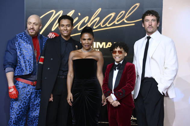 KeiLyn Durrel Jones, Jaafar Jackson, Nia Long, Juliano Krue Valdi and Miles Teller at the premiere of the movie Michael at the Uber Eats Music Hall Berlin, 10 04 2026 Foto:xN.xKubelkax xFuturexImagex michael_6304