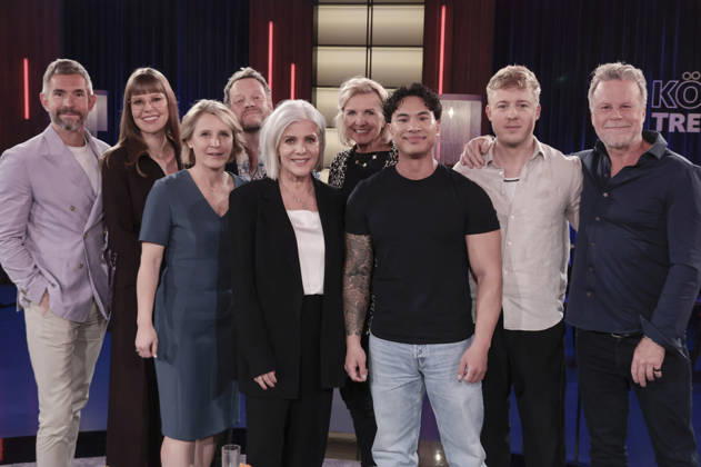 Micky Beisenherz, Eva Asselmann, Susan Link, Roland Riebeling, Birgit Schrowange, Hera Lind, Tutty Tran, Janik von Wilmsdorff and Jenke von Wilmsdorff at the recording of the WDR talk show Kölner Treff in WDR Studio BS 3 Cologne, 10 04 2026 Foto:xR.xSchmiegeltx xFuturexImagex koelner_treff1004_6407