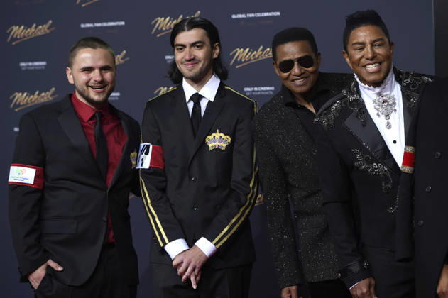 Bigi Jackson, Prince Jackson, Jackie Jackson and Jermaine Jackson at the premiere of the movie Michael in the Uber Eats Music Hall Berlin, 10 04 2026 Foto:xC.xNiehausx xFuturexImagex michael_6443