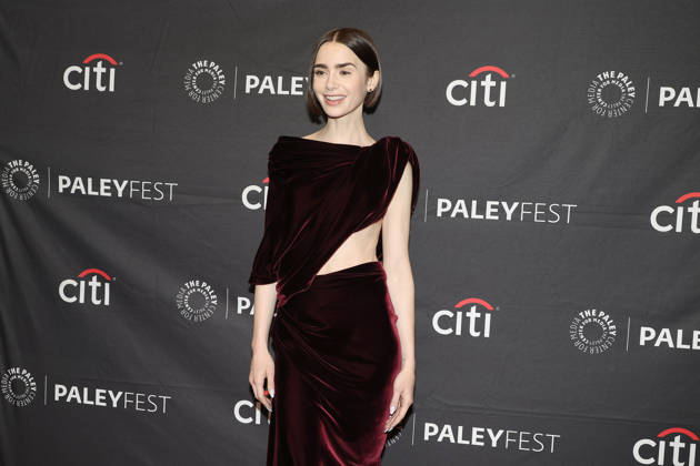 April 10, 2026, Los Angeles, California, USA: Lily Collins at the Netflix Emily in Paris event during PaleyFest LA at Dolby Theatre Los Angeles USA - ZUMAg107 20260410_zep_g107_043 Copyright: xNinaxPrommerx