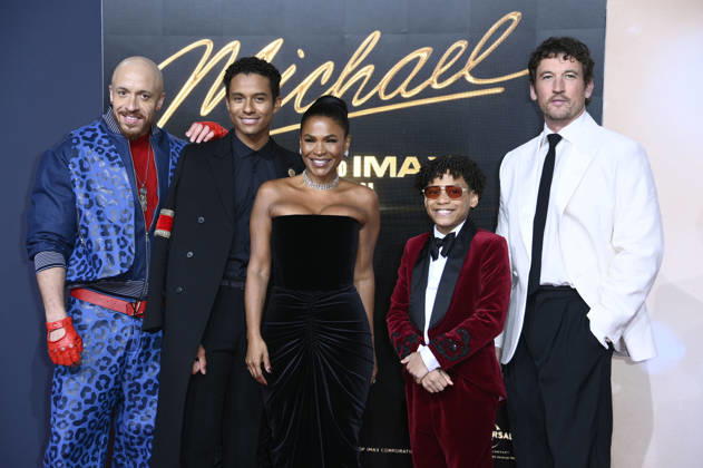 KeiLyn Durrel Jones, Jaafar Jackson, Nia Long, Juliano Krue Valdi and Miles Teller at the premiere of the movie Michael at the Uber Eats Music Hall Berlin, 10 04 2026 Foto:xN.xKubelkax xFuturexImagex michael_6715