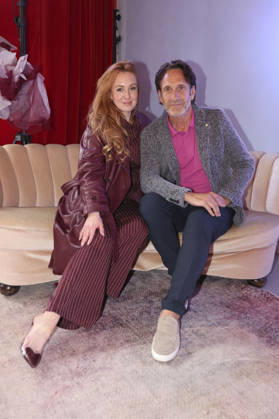 Kiki la Bise and Falk Willy Wild at the Anja Gockel Fashion Show Fresh for the senses in the Paris 44 showroom by Anja Gockel Berlin, 10 04 2026 Foto:xAgenturxWehnertx xduxVinagex xFuturexImagex gockel_6407