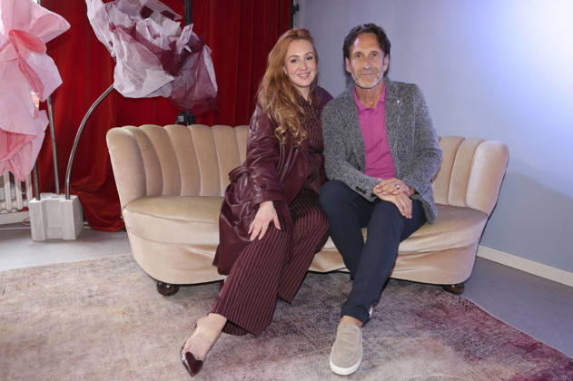 Kiki la Bise and Falk Willy Wild at the Anja Gockel Fashion Show Fresh for the senses in the Paris 44 showroom by Anja Gockel Berlin, 10 04 2026 Foto:xAgenturxWehnertx xduxVinagex xFuturexImagex gockel_6409