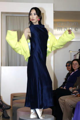Miho Shiratori at the Anja Gockel Fashion Show Fresh for the senses in the Paris 44 showroom by Anja Gockel Berlin, 10 04 2026 Foto:xAgenturxWehnertx xduxVinagex xFuturexImagex gockel_6459