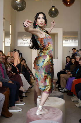 Miho Shiratori at the Anja Gockel Fashion Show Fresh for the senses in the Paris 44 showroom by Anja Gockel Berlin, 10 04 2026 Foto:xAgenturxWehnertx xduxVinagex xFuturexImagex gockel_6474