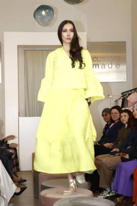 Lia Kemendi at the Anja Gockel Fashion Show Fresh for the senses in the Paris 44 showroom by Anja Gockel Berlin, 10 04 2026 Foto:xAgenturxWehnertx xduxVinagex xFuturexImagex gockel_6478