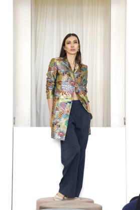 Lia Kemendi at the Anja Gockel Fashion Show Fresh for the senses in the Paris 44 showroom by Anja Gockel Berlin, 10 04 2026 Foto:xAgenturxWehnertx xduxVinagex xFuturexImagex gockel_6487