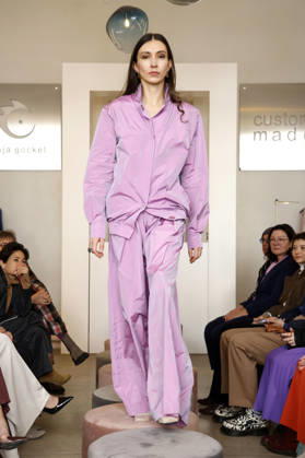 Lia Kemendi at the Anja Gockel Fashion Show Fresh for the senses in the Paris 44 showroom by Anja Gockel Berlin, 10 04 2026 Foto:xAgenturxWehnertx xduxVinagex xFuturexImagex gockel_6493