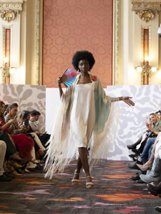 April 11, 2026, Madrid, Madrid, Spain: MADRID, SPAIN - APRIL 11: A model showcases a creation by MANUELA MASAGO during the Pasarela Espao±ola LimeLife at Casino Gran Via on April 11, 2026 in Madrid, Spain. Madrid Spain - ZUMAh199 20260411_zip_h199_013 Copyright: xAaronxHerediax
