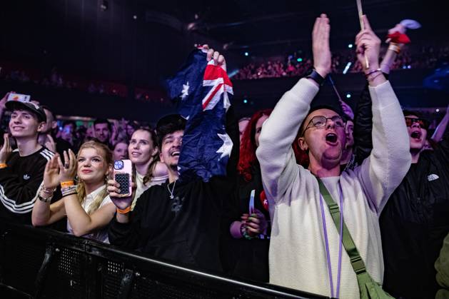 AMSTERDAM - Eurovision fans at AFAS Live during Eurovision in Concert. During the concert, various participants perform their entries for the Song Contest. ANP PAUL BERGEN netherlands out - belgium out  Copyright: xx x555590829x originalFilename: 555590829.jpg