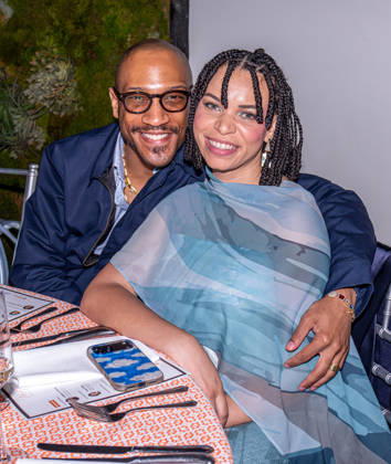 April 11, 2026, Los Angeles, California, United States: Atlas Ali and Blair Iman hug during the Night Out for No Kid Hungry event at Rolling Greens 1005 Mateo Street in Los Angeles California on Apr. 12, 2026. Los Angeles United States - ZUMAt169 20260411_zep_t169_017 Copyright: xConnorxTerryx