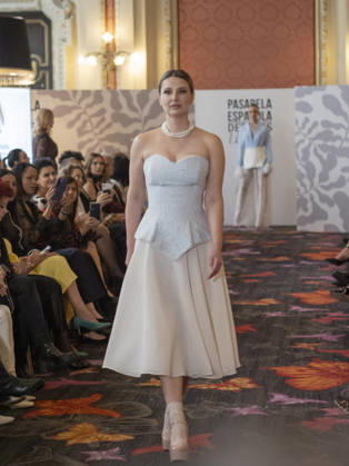 April 12, 2026, Madrid, Madrid, Spain: MADRID, SPAIN - APRIL 12: A model showcases a creation by MODA DE NATA during the Pasarela EspaoÂ±ola LimeLife at Casino Gran Via on April 12, 2026 in Madrid, Spain. Madrid Spain - ZUMAh199 20260412_zip_h199_001 Copyright: xAaronxHerediax