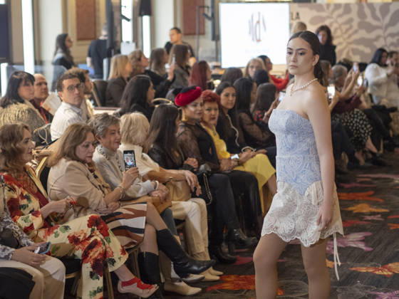 April 12, 2026, Madrid, Madrid, Spain: MADRID, SPAIN - APRIL 12: A model showcases a creation by MODA DE NATA during the Pasarela EspaoÂ±ola LimeLife at Casino Gran Via on April 12, 2026 in Madrid, Spain. Madrid Spain - ZUMAh199 20260412_zip_h199_004 Copyright: xAaronxHerediax