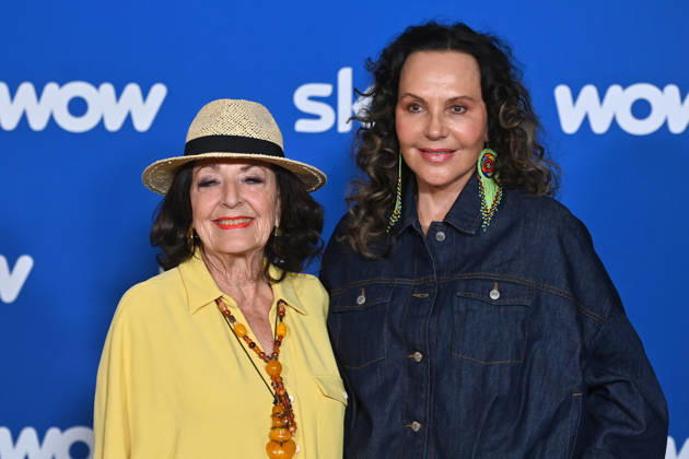 from left Baerbel WIERICHS with daughter Natascha OCHSENKNECHT, Munich program presentation SKY SPOTLIGHT, Sky Originals on 15 04 2026 at the Hotel Bayerischer Hof