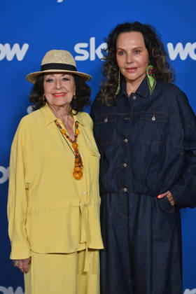 from left Baerbel WIERICHS with daughter Natascha OCHSENKNECHT, Munich program presentation SKY SPOTLIGHT, Sky Originals on 15 04 2026 at the Hotel Bayerischer Hof