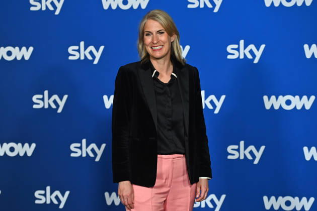 Elke WALTHELM Chief Operating Office sky single picture, cropped single motif, half figure, half figure Munich program presentation SKY SPOTLIGHT, Sky Originals on 15 04 2026 at the Hotel Bayerischer Hof