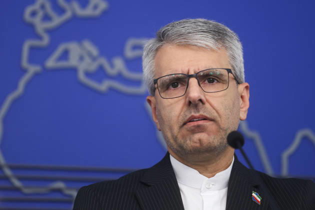 Weekly press conference by Foreign Ministry Spokesperson Esmaeil Baghaei in Tehran, Iran - 15 Apr 2026 Esmail Baghaei Hamaneh, current spokesperson of Ministry of Foreign Affairs seen during his weekly press conference. Tehran Iran Copyright: xFoadxAshtarix xSOPAxImagesx FAshtari-6946