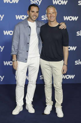 Ralf Schumacher with partner Etienne Bousquet Cassagne at the Sky Spotlight program presentation at the Hotel Bayerischer Hof Munich, 15 04 2026 Foto:xAgenturxWehnertx xZichyx xFuturexImagex sky_6401