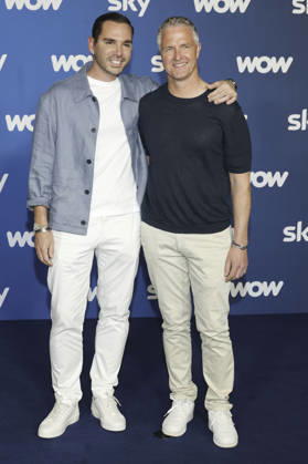 Ralf Schumacher with partner Etienne Bousquet Cassagne at the Sky Spotlight program presentation at the Hotel Bayerischer Hof Munich, 15 04 2026 Foto:xAgenturxWehnertx xZichyx xFuturexImagex sky_6403