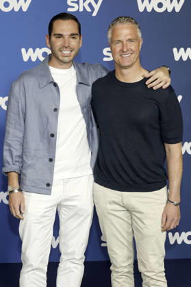 Ralf Schumacher with partner Etienne Bousquet Cassagne at the Sky Spotlight program presentation at the Hotel Bayerischer Hof Munich, 15 04 2026 Foto:xAgenturxWehnertx xZichyx xFuturexImagex sky_6404
